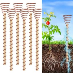 Electroculture Copper Gardening Antenna 6PCS 12Inch Copper Coil Antennas Garden Stakes Long Garden Copper Stakes Copper Coil
