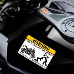For Yamaha Stickers No Touch Warning Sticker Auto And Motorcycle Stickers Car Parking Protection Ornaments PVC Motorcycle Decals