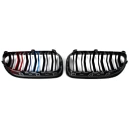 For BMW M6 F06 F12 F13 650i 640i Gloss Black Front Kidney Grille Grill M-Color