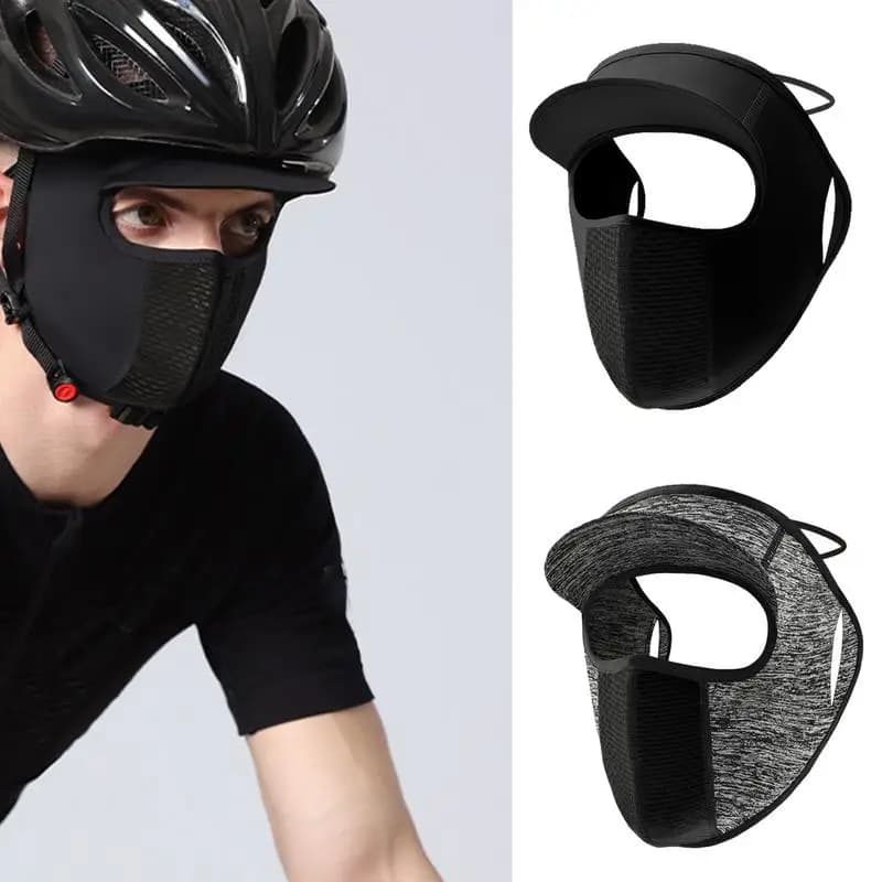 Face Cover For Sun Protection Sun Protection Face Cloth Breathable With Ear Loop And Brim Anti-UV Summer Shopping Head Cover