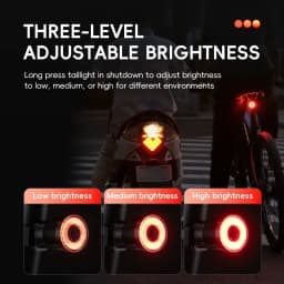 ROCKBROS Bicycle Rear Light Bike Smart Brake Sensing Taillight Type-C Charging Day/Night Sensing MTB Road Bike Accessories