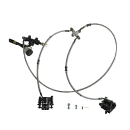 TDPRO Twin Rear Disc Brake Caliper Master Cylinder for 70cc 90cc 125cc GoKart ATV Quad