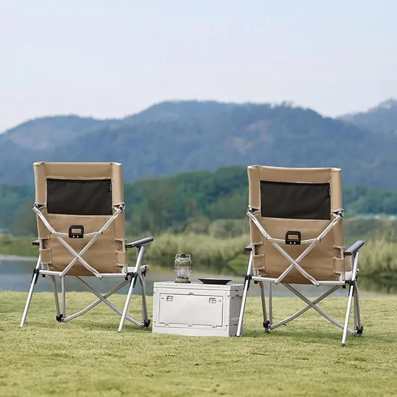 Camping Chairs For Adults Folding Outdoor Beach Camp Chair 4 Position Adjustable Lawn Chair For Outside Camping Hiking Travel
