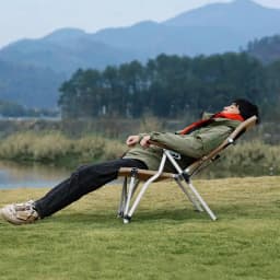 Camping Chairs For Adults Folding Outdoor Beach Camp Chair 4 Position Adjustable Lawn Chair For Outside Camping Hiking Travel