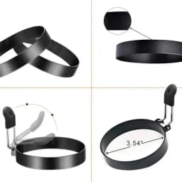 Omelet Ring Stainless Steel Breakfast Egg Rings Griddle Egg Rings & Round Cooking Rings for Breakfast Pancakes Fried Eggs