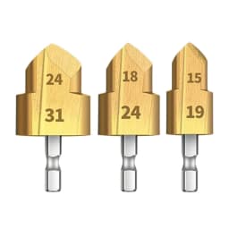 6.35mm PPR High Speed Steel Spigot Reamer Hexagonal Shank PVC Pipe Plastic Pipe Repair Plumb Fit Ream Hole Elbow Tee Plumber