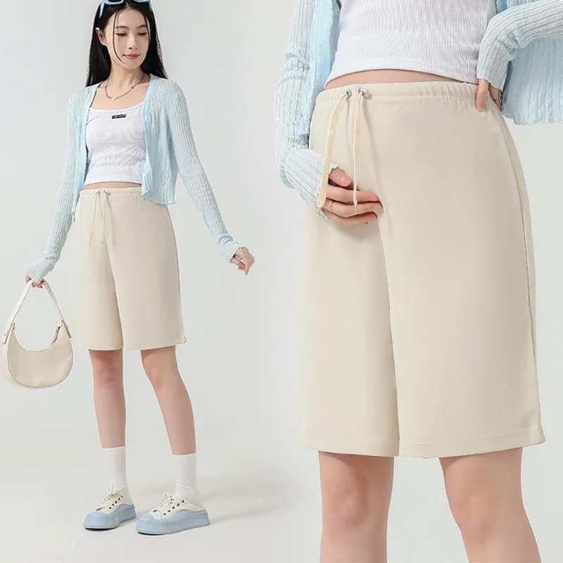 Maternity Pants Summer New Style Ice Silk Bell Bottoms Shorts Outerwear Sweatpants Five-minute Pants Hot Sellers Maternity Pants