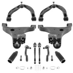Front Upper Lower Control Arm + Tie Rod End For Nissan Armada Titan 2004-2015  ES800031 ES800032