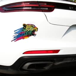 Tiger Scratch Sticker Waterproof Car Window Stickers Colorful Animal Head Decals For Vehicles