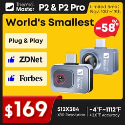 1112℉ P2 Car Diagnostics Thermal Camera Machine Repair Inspection HVAC Home Inspection Water Leakage Check