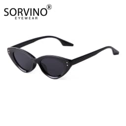 SORVINO Vintage Cat Eye Triangle Rivet Sunglasses Retro Trendy Small Frame Olive Green Sun Glasses Fashion Summer Eyewear UV400