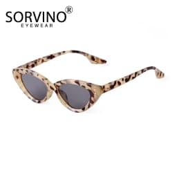 SORVINO Vintage Cat Eye Triangle Rivet Sunglasses Retro Trendy Small Frame Olive Green Sun Glasses Fashion Summer Eyewear UV400