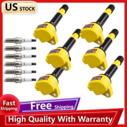 Carbole Set Of 6 Ignition Coil & Spark Plug for Honda Accord Acura TL TSX V6 3.5L/3.7L