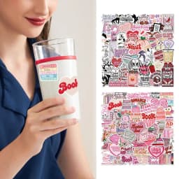 Funny Decals For Water Bottle Reading Water Bottle Stickers Decorative Stickers Decals Waterproof 52 PCS Decals For Laptop Water