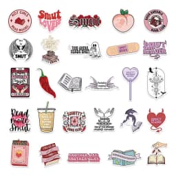 Funny Decals For Water Bottle Reading Water Bottle Stickers Decorative Stickers Decals Waterproof 52 PCS Decals For Laptop Water