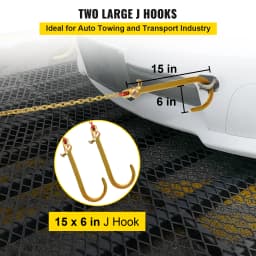 SucceBuy 5/16"×2' G80 V-Chain Bridle with 2 Legs & 15" J Hooks & T Hooks Industrial Grade Components Adjustable Chain Design