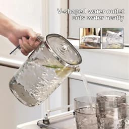 Iced Tea Pitcher Thickened Pitcher With Top Lid Large Iced Tea Pitcher Heat-Resistant Carafe For Hot/Cold Water Water Pitcher
