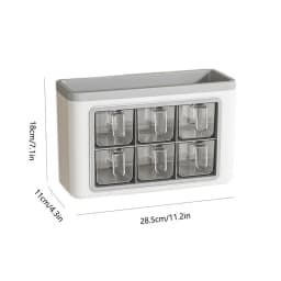 Wall-Mounted Seasoning Storage Box Kitchen Pepper Storage Box Adhesive Wall Mounted Condiment Jar Set For Home Kitchen