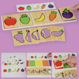 Fruit And Vegetable Puzzle For Kids Learning Vegetables Matching Puzzle Home Colorful Fruit And Vegetables Wooden Puzzle Jigsaw