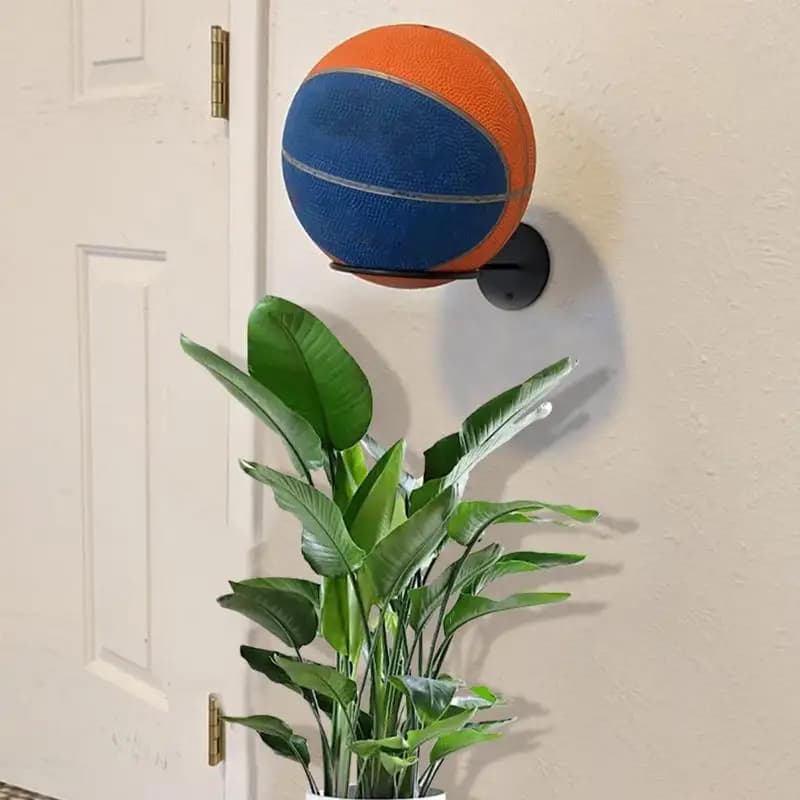 Wall Mounted Basketball Rack Multifunctional Iron Football Storage Rack Frame Placement Household Ball Display Rack