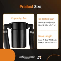 Air Oil Separator Car Baffled Oil Catch Can Reservoir Tank for Ford F-150 for Ford Raptor 3.5L EcoBoost 2017-2023