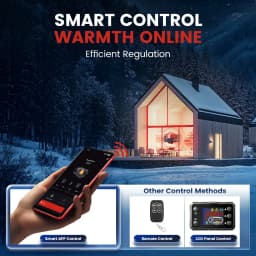 Hcalory 5KW Smart Car Parking Heater with Remote Control and LCD Screen 10L Tank Portable Diesel Air Heater for SUV RV Van Boat