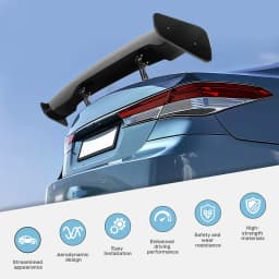 Universal 57" 3D 3DI GT JDM Racing Car Trunk Lid Real Carbon Fiber Rear Wing Spoiler Upper Splitter For Honda Toyota VW Benz