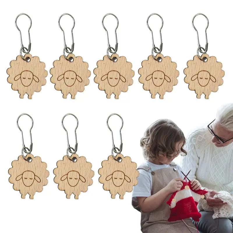Locking Stitches Markers For Knitting And Crocheting Removable Sheep Shape Stitches Markers Wood Knitting Stitches Markers