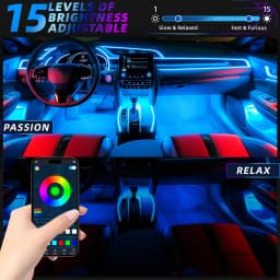 72 LED Car Interior Strips Light LED Ambient Lights Decoration Remote APP Control Atmosphere Interior Strip Lamps