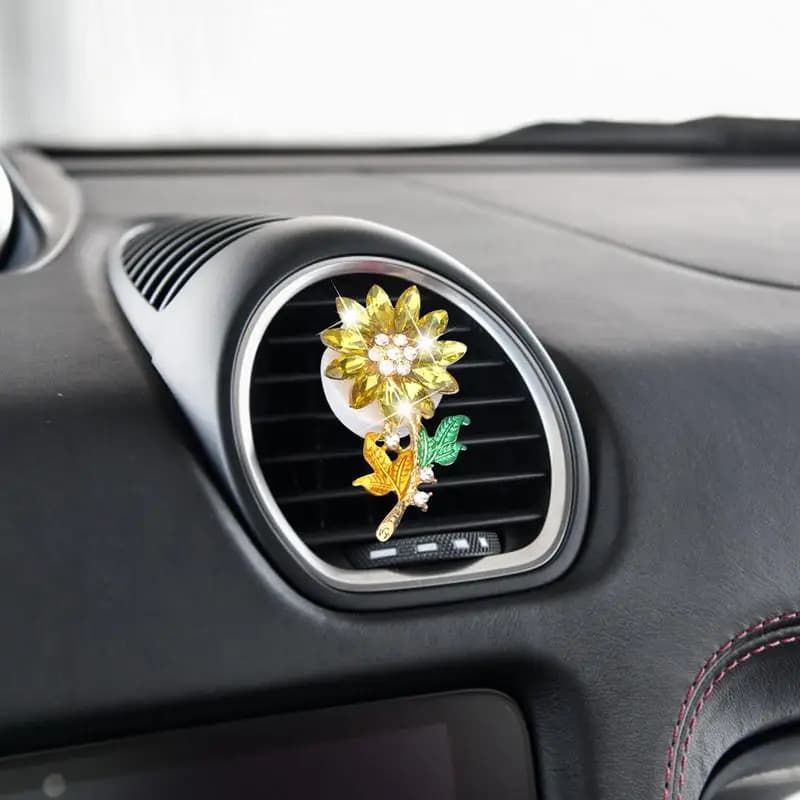 Flower Car Scent Diffuser Automotive Vent Clip Fragrance Diffuser Auto Perfume Diffuser With Vent Clip Aromatherapy Ornament Car