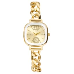 Lancardo Women's Square Cuban Bracelet Watch Diamond Waterproof Strip Scale Adjustable Bracelet Exquisite Fashion Women's Watch