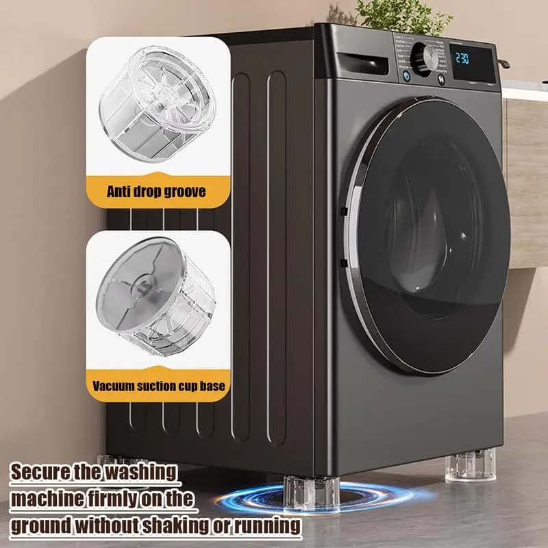 Washing Machine Feet Pads 4X Washing Machine Vibration Transfer Non Slip Heighten Shock And Noise Cancelling Mat For Washer