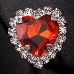 Stonefans Exaggerated Huge Red Crystal Heart Brooches for Women Unisex Love Rhinestone Brooch Pin Safety Clasp Statement Jewelry