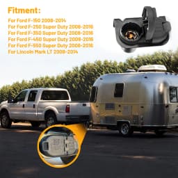 7 Way Trailer Brake Harness Towing Connector w/ Bracket For Ford F-150 2008-14 9C3Z-14489-A