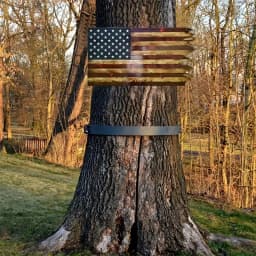 8*15inch American Wavy Flag - Wooden Independence Day Decoration for Home, Restaurant, Bar, Cafe and Garage christmars gifts