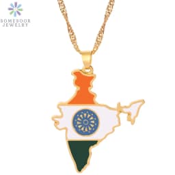 SOMESOOR African Countries National Flag Necklace Nigeria Ghana Jamaica Maps Hip-hop Enamel Pendant Chain Jewelry For Women Gift