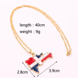 SOMESOOR African Countries National Flag Necklace Nigeria Ghana Jamaica Maps Hip-hop Enamel Pendant Chain Jewelry For Women Gift