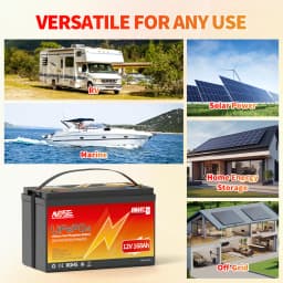 12V 24V 50Ah 100Ah 140Ah 168Ah 200Ah 300Ah Lifepo4 Battery Built-in BMS Rechargeable Deep Cycle for RV Golf Cart Solar Storage