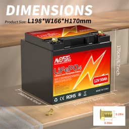 12V 24V 50Ah 100Ah 140Ah 168Ah 200Ah 300Ah Lifepo4 Battery Built-in BMS Rechargeable Deep Cycle for RV Golf Cart Solar Storage