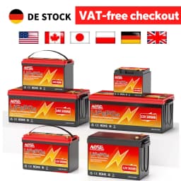 12V 24V 50Ah 100Ah 140Ah 168Ah 200Ah 300Ah Lifepo4 Battery Built-in BMS Rechargeable Deep Cycle for RV Golf Cart Solar Storage