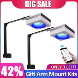 PopBloom-RL90 WiFi LED Aquarium Light 200W, Reef Marine Aquarium Led Lamp for 80-120cm 30"-48" Reef Coral SPS/LPS Tank