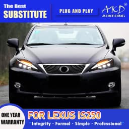 AKD Head Lamp for Lexus is250 LED Headlight 2006-2012 Headlights is300 is350 DRL Turn Signal High Beam Angel Eye Projector Lens