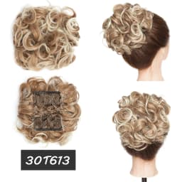 BENEHAIRSynthetic LARGE Comb Clip In Hair Extension Curly Chignon Hair Pieces Women Updo Cover Hairpiece Ponytails Hair Bun
