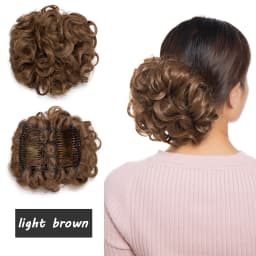 BENEHAIRSynthetic LARGE Comb Clip In Hair Extension Curly Chignon Hair Pieces Women Updo Cover Hairpiece Ponytails Hair Bun
