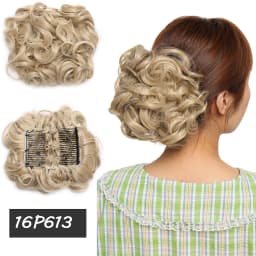 BENEHAIRSynthetic LARGE Comb Clip In Hair Extension Curly Chignon Hair Pieces Women Updo Cover Hairpiece Ponytails Hair Bun