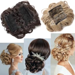 BENEHAIRSynthetic LARGE Comb Clip In Hair Extension Curly Chignon Hair Pieces Women Updo Cover Hairpiece Ponytails Hair Bun