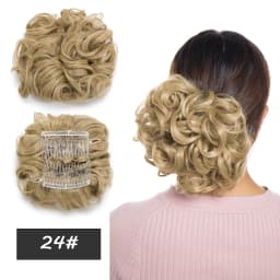 BENEHAIRSynthetic LARGE Comb Clip In Hair Extension Curly Chignon Hair Pieces Women Updo Cover Hairpiece Ponytails Hair Bun