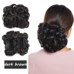 BENEHAIRSynthetic LARGE Comb Clip In Hair Extension Curly Chignon Hair Pieces Women Updo Cover Hairpiece Ponytails Hair Bun