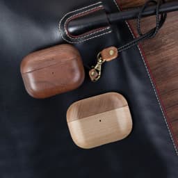 for Airpods Pro AirPods 3 2021 - Cover Case Protector Skin with Wireless Charging Case Made of Unique Wood for Airpods 1/2