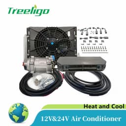 Treeligo 12V Car Air Conditioner Units Auto Cooling Parking Air Conditioning Fan Kit For Seden SUV Truck Camper Van Bus Boat